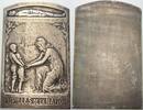 Frankreich einseitige versilberte Bronzeplakette Dritte Republik 1870-1940. -