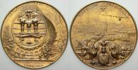 Frankreich vergoldete Bronzemedaille Dritte Republik 1870-1940. -