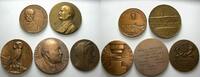 Frankreich Lot von 5 Bronzemedaille Fünfte Republik seit 1958. -