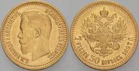 Russland 7,5 Rubel 1897 St. Petersburg Nikolaus II. 1894-1917. Sehr schön - vorzüglich