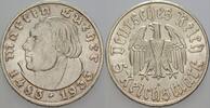 Gedenkmünze - Drittes Reich 5 Reichsmark 1933 A Martin Luther Patina, fast Stempelglanz