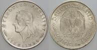 Gedenkmünze - Drittes Reich 2 Reichsmark 1934 F Drittes Reich - Friedrich von Schiller Fast Stermpelglanz