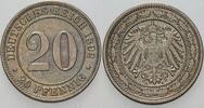 Kleinmünzen-Kaiserreich 20 Pfennig Grosser Adler -
