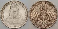 Sachsen 3 Mark Friedrich August III. 1904-1918. -