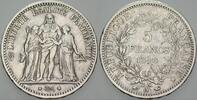 Frankreich 5 Franc Zweite Republik 1848-1852. -