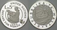 Malta 5 Pounds Republik 1974. -