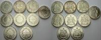 Frankreich 9 x 10 Francs Fünfte Republik seit 1958. -