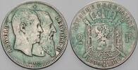 Belgien-Königreich 2 Franc Leopold II 1865-1909. -