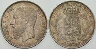 Belgien-Königreich 5 Francs Leopold II 1865-1909. -