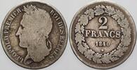 Belgien-Königreich 2 Franc Leopold I 1831-1865. -