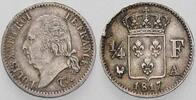 Frankreich 1/4 Franc Ludwig XVIII. 1815-1824. -