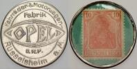 Rüsselsheim 10 Pfennig FAHRRÄDER & MOTORWAGEN-FABRIK- OPEL -