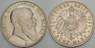 Baden 5 Mark Friedrich I. 1856-1907. -