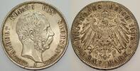 Sachsen 5 Mark 1902 E Albert 1873-1902. Patina, wz. Rdf.,fast Stempelglanz