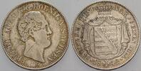 Sachsen 1/6 Taler 1842 G Friedrich August II. 1836-1854. Patina, kl. Kratzer, sehr schön - vorzüglich