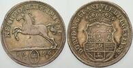 2/3 Taler (24 Mariengroschen) 1696 ICB Braunschweig-Wolfenbüttel Rudolf August und Anton Ulrich 1685-1704. Patina, Rdf., sehr schön