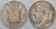 Belgien-Königreich 2 Franc Leopold II 1865-1909. -