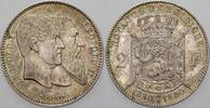 Belgien-Königreich 2 Franc Leopold II 1865-1909. -