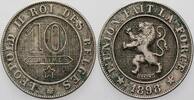 Belgien-Königreich 10 Francs Leopold II 1865-1909. -