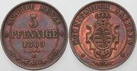 Sachsen 5 Pfennige Johann 1854-1873. -