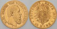 Württemberg 10 Mark 1877 F Karl 1864-1891. Fast sehr schön