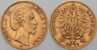 Bayern 10 Mark 1873 D Ludwig II. 1864-1886. Sehr schön