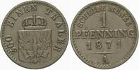 Preußen 1 Pfennig Wilhelm I. 1861-1888. -
