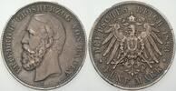 Baden 5 Mark 1893 G Friedrich I. 1856-1907. Patina, Rdf., sehr schön