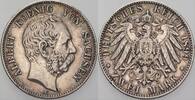 Sachsen 2 Mark Albert 1873-1902. -