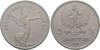 Polen 5 Zloty 1928 Republik 1918-1939. Sehr schön