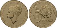 Monaco 10 Francs 1982 Rainier III., 1949-2005. Polierte Platte im Etui mit Zrtifikat
