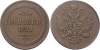 Russland 3 Kopeken Alexander II. 1855-1881. -