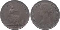 Gro&szlig;britannien Farthing 1861 Victoria 1837-1901. Wz. Rdf., sehr sch&ouml;n 10,00 EUR  zzgl. 3,00 EUR Versand