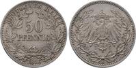 Kleinm&uuml;nzen-Kaiserreich 50 Pfennig 1896 A Grosser Adler Vorz&uuml;glich - Ste... 375,00 EUR kostenloser Versand