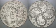 Frankreich 50 Euro 2003 Republik Polierte Platte, verkapselt 2295,00 EUR  zzgl. 10,00 EUR Versand