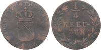 Baden 1/4 Kreuzer Ludwig 1818-1830. -