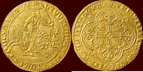 Gouden rijder (1361-1364) ZUIDELIJKE NEDERLANDEN (SOUTHERN NETHERLANDS) - GRAAFSCHAP VLAANDEREN - LO