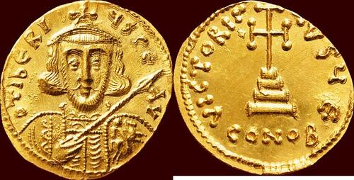 AV Solidus (698-705) BYZANTINE EMPIRE - TIBERIUS III APSIMARUS, 698-705 - Constantinopolis unz lustr