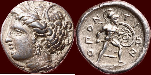 AR Stater 369-360 BC v. Chr. LOKRIS OPUNTIOI, OPUS - 369-360 BC cf. Josiane Vendrines sale, 15 novem