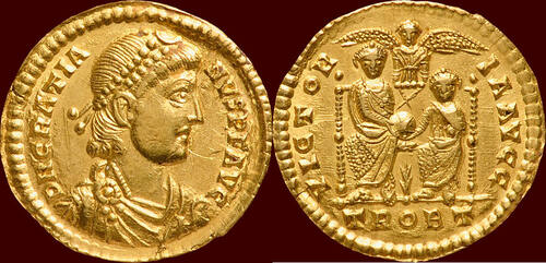 Roman Empire AV Solidus (376-377) GRATIANUS (GRATIAN), 367-383 - Treverorum lustrous specimen with s