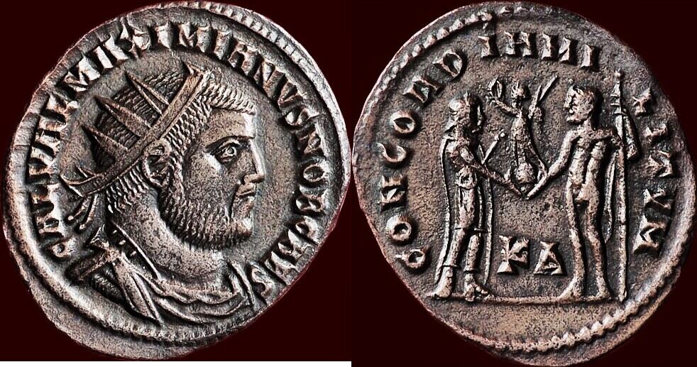 Roman Empire (295-299) MAXIMIANUS II GALERIUS as Caesar, 293-305 - BI ...