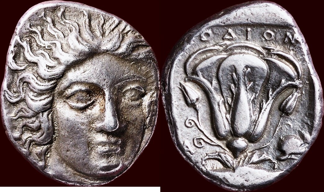 AR Tetradrachm 408-394 BC v. Chr. CARIAN ISLANDS, RHODOS - circa 408 ...