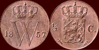 Koninkrijk der Nederlanden ½ Cent NEDERLAND (NETHERLANDS, KINGDOM) - WILLEM III,1849-1890 - -