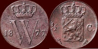 Koninkrijk der Nederlanden ½ Cent NEDERLAND (NETHERLANDS, KINGDOM) - WILLEM III, 1849-1890 - -