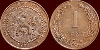 Koninkrijk der Nederlanden 1 Cent NEDERLAND (NETHERLANDS, KINGDOM) - WILHELMINA, 1890-1948 - -