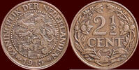 Koninkrijk der Nederlanden 2 ½ Cent NEDERLAND (NETHERLANDS, KINGDOM) - WILHELMINA, 1890-1948 - -