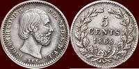 Koninkrijk der Nederlanden 5 Cents NEDERLAND (NETHERLANDS, KINGDOM) - WILLEM III, 1849-1890 - -