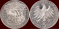 5 Mark GERMANY - BRD -  1983 G, Karlsruhe “Martin Luther” unz