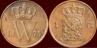 Koninkrijk der Nederlanden 1 Cent NEDERLAND (NETHERLANDS, KINGDOM) - WILLEM III, 1849-1890 - -