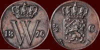 Koninkrijk der Nederlanden ½ Cent NEDERLAND (NETHERLANDS, KINGDOM) - WILLEM III, 1849-1890 - -